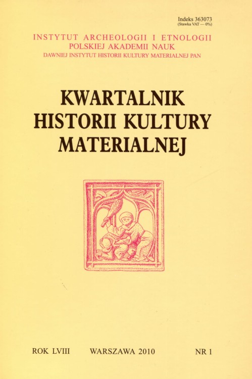 Kwartalnik Historii Kultury Materialnej t.58 (2010), z.1