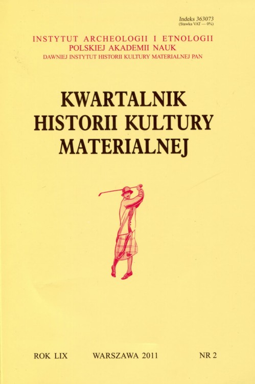 Kwartalnik Historii Kultury Materialnej t.59 (2011), z.2