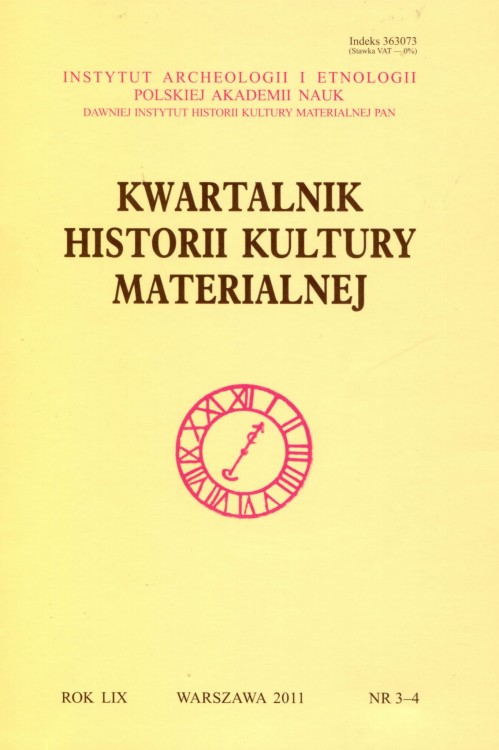 Kwartalnik Historii Kultury Materialnej t.59 (2011), z.3-4