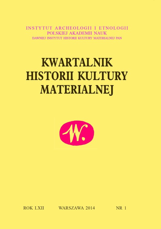 Kwartalnik Historii Kultury Materialnej t. 62 (2014), z.1