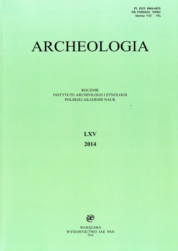 Archeologia t. 65 (2014)