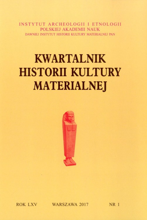 Kwartalnik Historii Kultury Materialnej t. 65 (2017), z.1