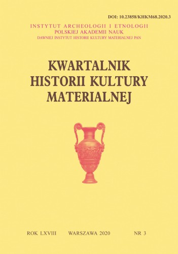 Kwartalnik Historii Kultury Materialnej t. 68/2020, z.3