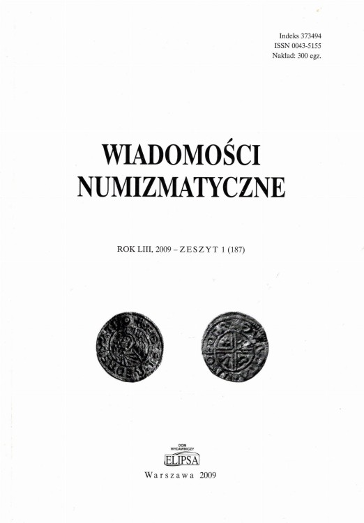 Wiadomości Numizmatyczne 187 / 2009