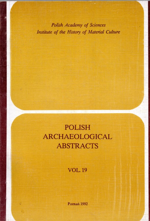 Polish Archaeological Abstracts vol. 19/1992