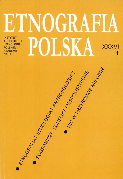 Etnografia Polska t. 36(1992), z.1