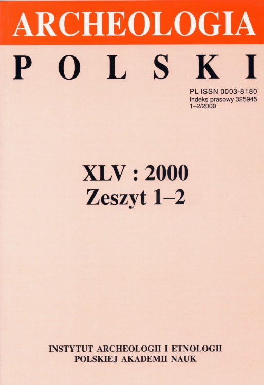 Archeologia Polski t. 45/2000 z.1-2