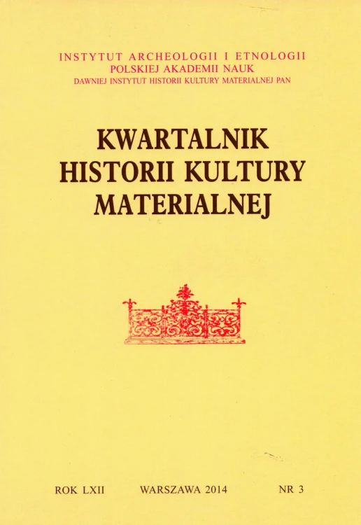 Kwartalnik Historii Kultury Materialnej 62/3 2014