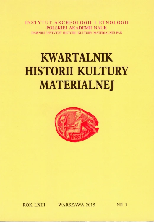Kwartalnik Historii Kultury Materialnej 63/1 2015