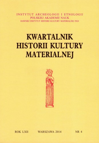 Kwartalnik Historii Kultury Materialnej 62/4 2014