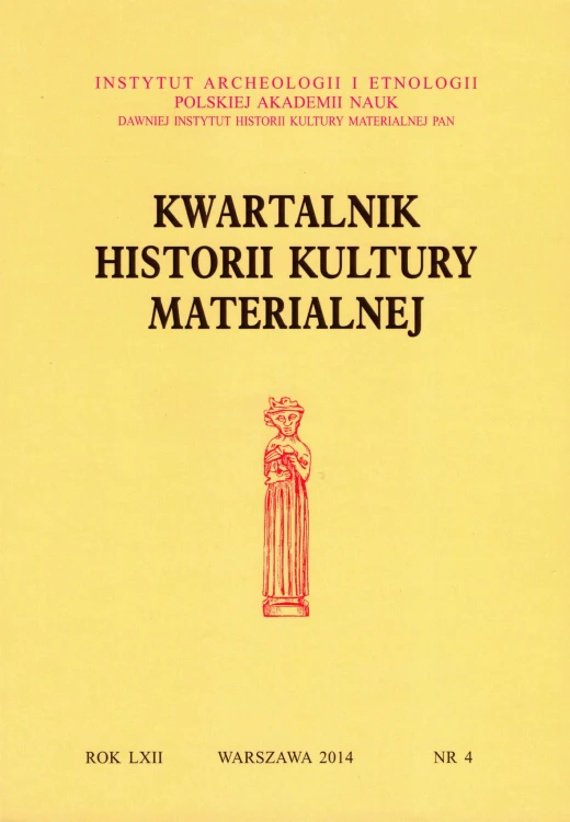 Kwartalnik Historii Kultury Materialnej 62/4 2014
