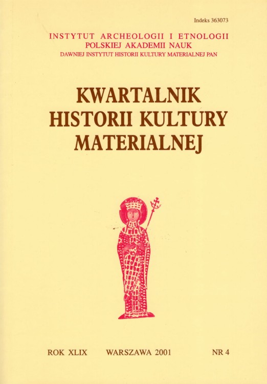 Kwartalnik Historii Kultury Materialnej 49/4 2001