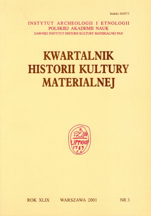 Kwartalnik Historii Kultury Materialnej 49/3 2001