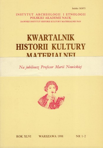 Kwartalnik Historii Kultury Materialnej 46/1-2 1998