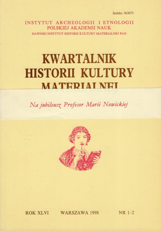 Kwartalnik Historii Kultury Materialnej 46/1-2 1998